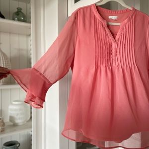 CHARTER CLUB Women’s Coral Blouse Size L
